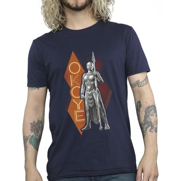 Marvel Mens Wakanda Forever Okoye Stance T-Shirt