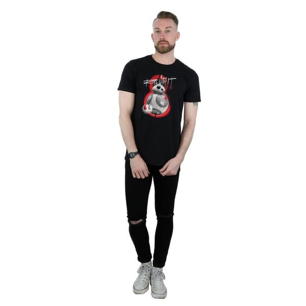 Star Wars Mens The Last Jedi BB-8 Roll With It T-Shirt