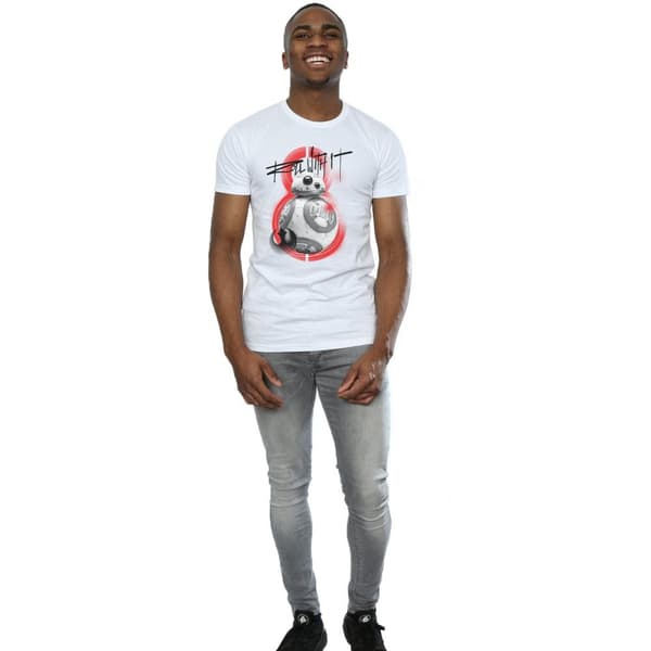 Star Wars Mens The Last Jedi BB-8 Roll With It T-Shirt