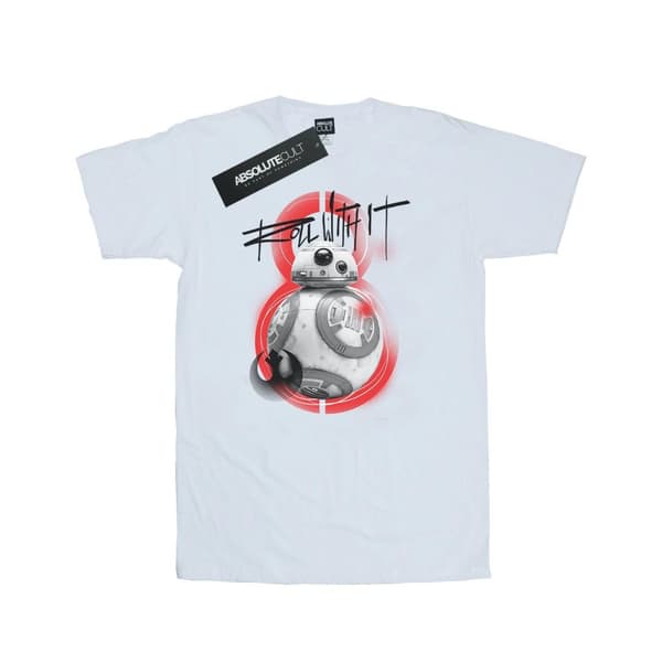 Star Wars Mens The Last Jedi BB-8 Roll With It T-Shirt