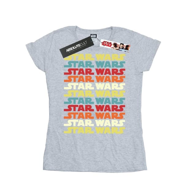 Star Wars Dam/dam Retro Repeat - T-shirt med logotyp i bomull