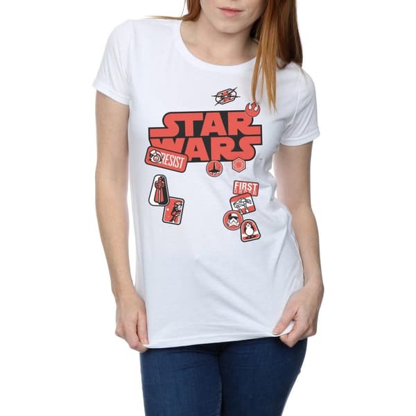 Star Wars Dam/Tjej The Last Jedi Badges T-shirt i bomull