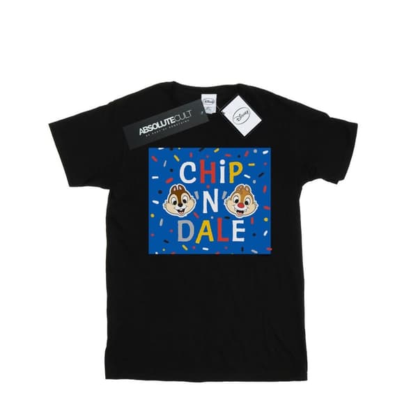 Disney Chip N Dale - T-shirt i bomull med blå ram för flickor