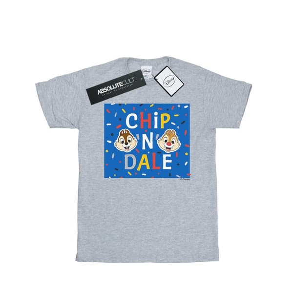 Disney Chip N Dale - T-shirt i bomull med blå ram för flickor