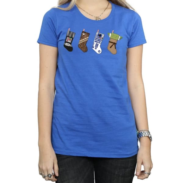 Star Wars Womens/Ladies Christmas Stockings Cotton T-Shirt