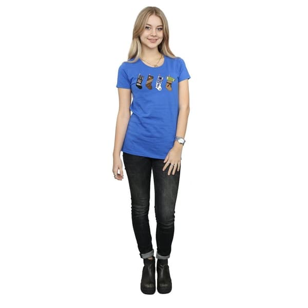Star Wars Womens/Ladies Christmas Stockings Cotton T-Shirt