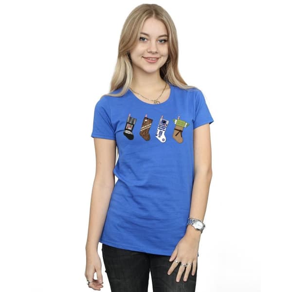 Star Wars Womens/Ladies Christmas Stockings Cotton T-Shirt