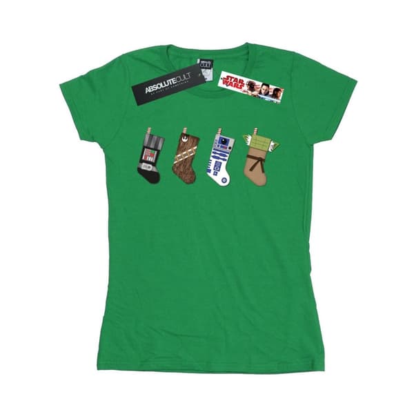 Star Wars Womens/Ladies Christmas Stockings Cotton T-Shirt