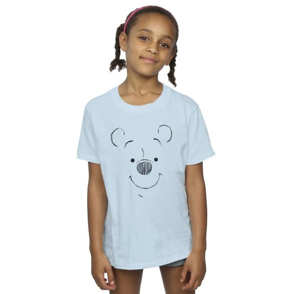 Disney Girls Winnie The Pooh Winnie The Pooh Face Cotton T-Shirt