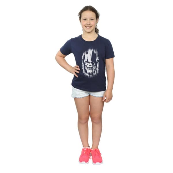 Marvel Girls Avengers Infinity War Thanos Face Cotton T-Shirt