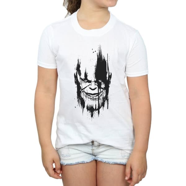 Marvel Girls Avengers Infinity War Thanos Face Cotton T-Shirt