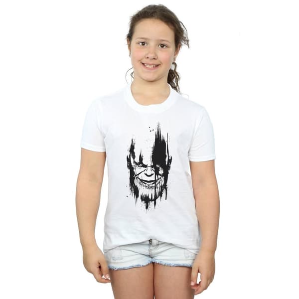 Marvel Girls Avengers Infinity War Thanos Face Cotton T-Shirt