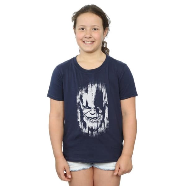 Marvel Girls Avengers Infinity War Thanos Face Cotton T-Shirt