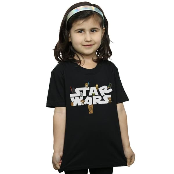 Star Wars Girls Kiddie Logo Cotton T-Shirt