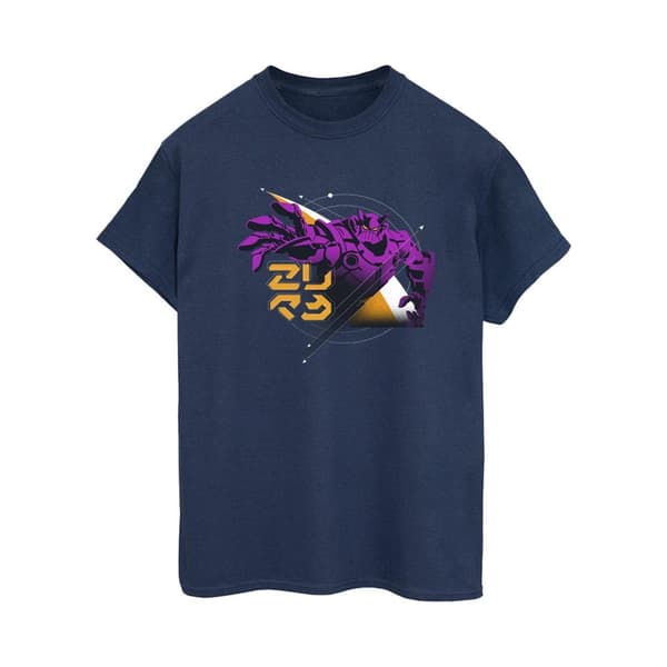 Disney Dam/kvinnor Lightyear Zurg Space Circle Boyfriend T-shirt i bomull