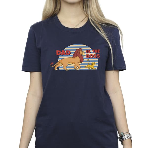 Disney Womens/Ladies The Lion King Dad Boss Cotton Boyfriend T-Shirt