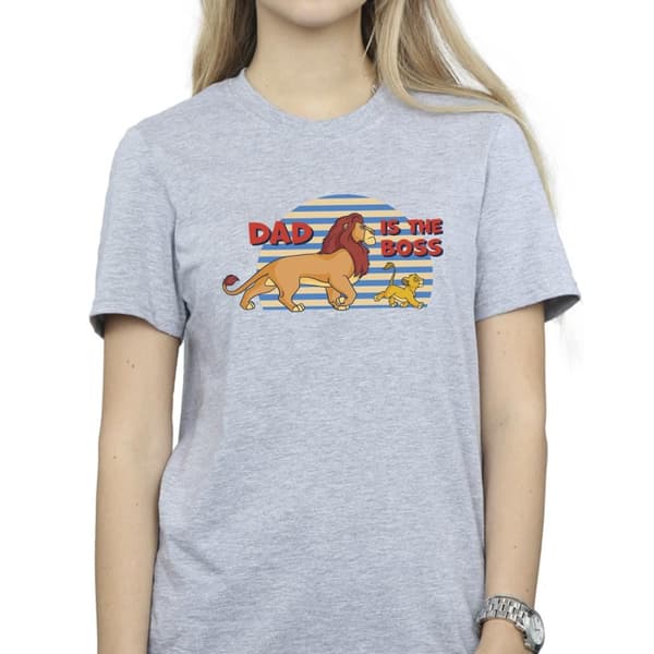 Disney Womens/Ladies The Lion King Dad Boss Cotton Boyfriend T-Shirt