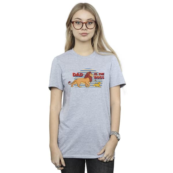 Disney Womens/Ladies The Lion King Dad Boss Cotton Boyfriend T-Shirt
