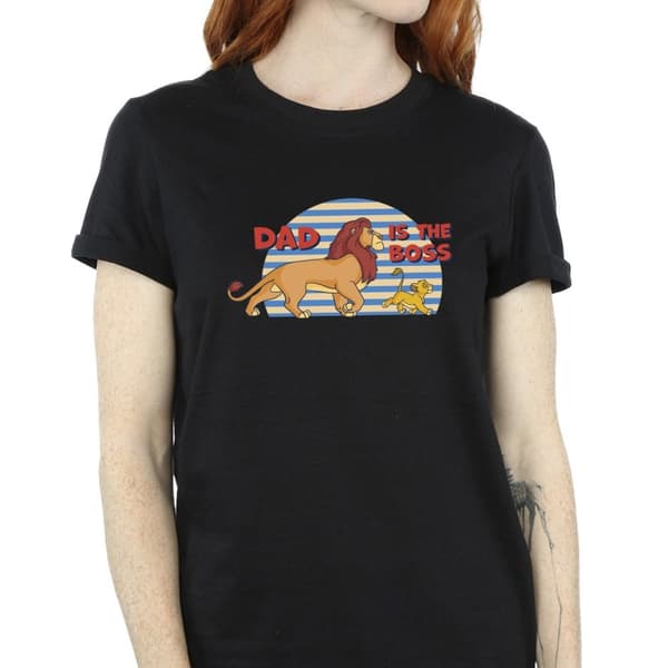 Disney Womens/Ladies The Lion King Dad Boss Cotton Boyfriend T-Shirt