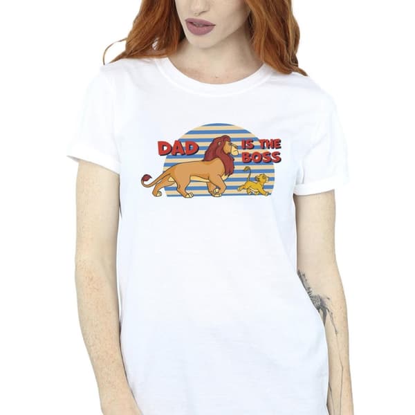 Disney Womens/Ladies The Lion King Dad Boss Cotton Boyfriend T-Shirt