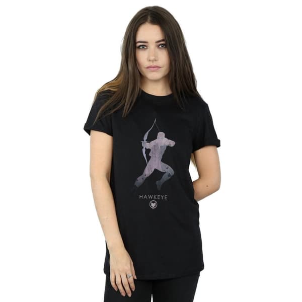 Marvel Dam/Lady Hawkeye Silhouette Boyfriend T-shirt i bomull