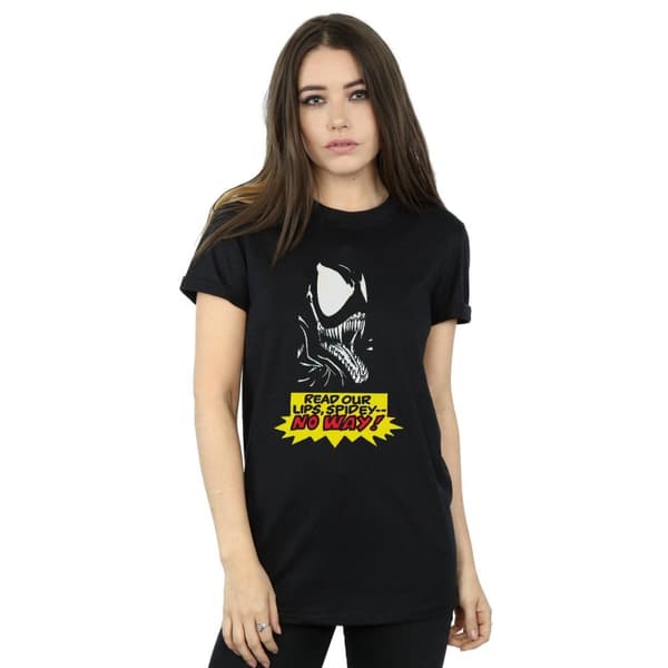 Marvel Dam/Tjej Venom No Way Bomull Boyfriend T-shirt