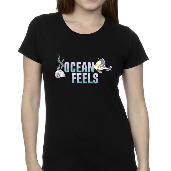 Disney Womens/Ladies The Little Mermaid Ocean Cotton T-Shirt