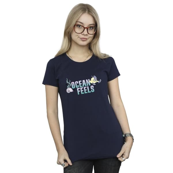Disney Womens/Ladies The Little Mermaid Ocean Cotton T-Shirt