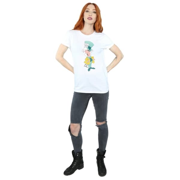 Disney Womens/Ladies Alice In Wonderland Mad Hatter Classic Cotton Boyfriend T-Shirt