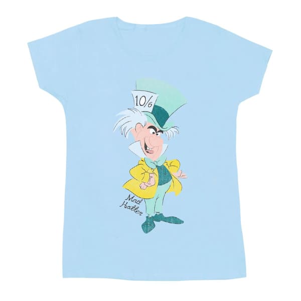 Disney Womens/Ladies Alice In Wonderland Mad Hatter Classic Cotton Boyfriend T-Shirt