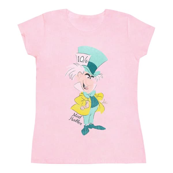 Disney Womens/Ladies Alice In Wonderland Mad Hatter Classic Cotton Boyfriend T-Shirt