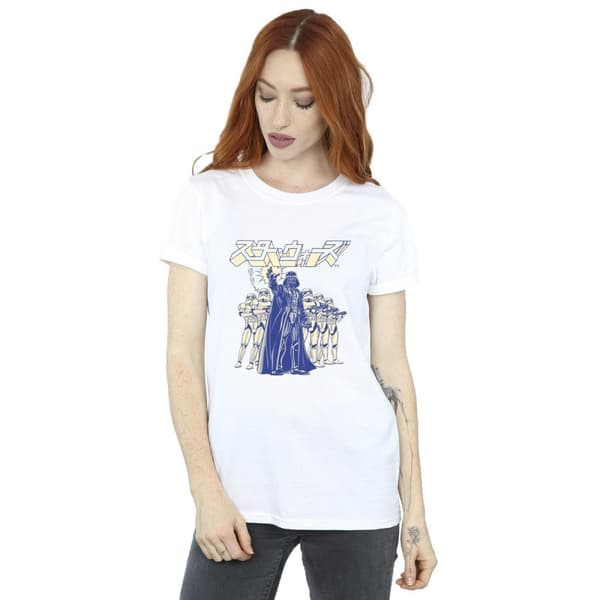 Star Wars Womens/Ladies Japanese Darth Cotton Boyfriend T-Shirt