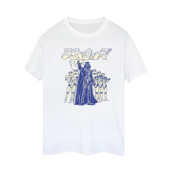 Star Wars Womens/Ladies Japanese Darth Cotton Boyfriend T-Shirt