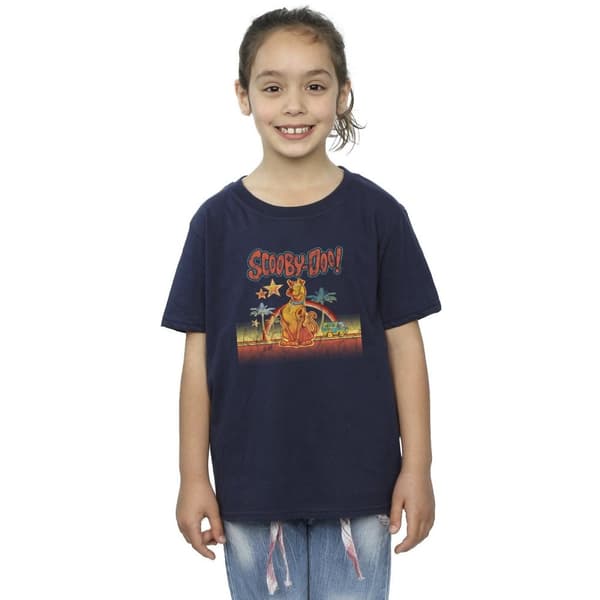 Scooby Doo T-shirt i bomull med palmträd för flickor