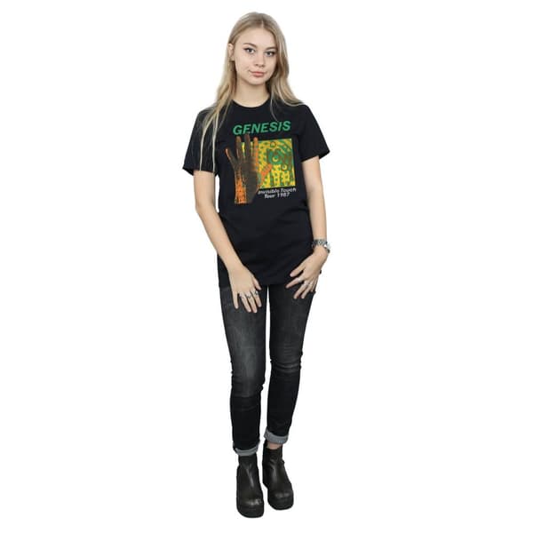 Genesis Dam/Lady Invisible Touch Tour Boyfriend T-shirt i bomull