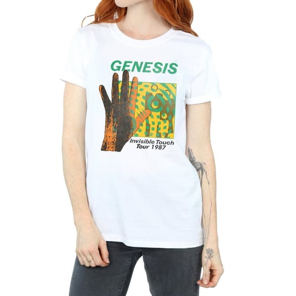 Genesis Dam/Lady Invisible Touch Tour Boyfriend T-shirt i bomull