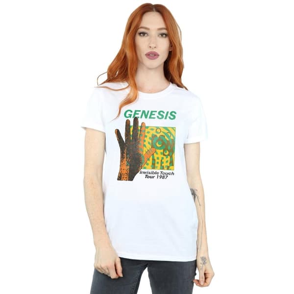 Genesis Dam/Lady Invisible Touch Tour Boyfriend T-shirt i bomull