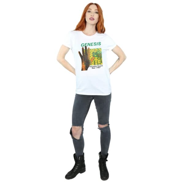 Genesis Dam/Lady Invisible Touch Tour Boyfriend T-shirt i bomull