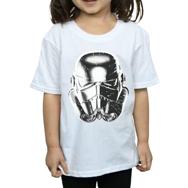 Star Wars Stormtrooper Warp Speed Hjälm T-shirt i bomull för flickor