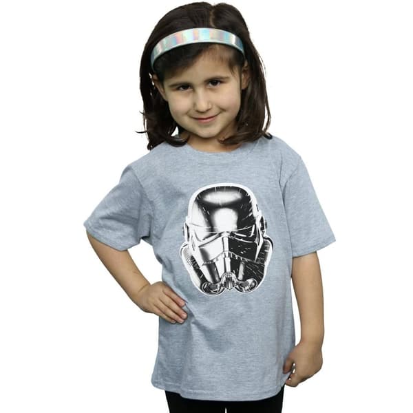 Star Wars Stormtrooper Warp Speed Hjälm T-shirt i bomull för flickor