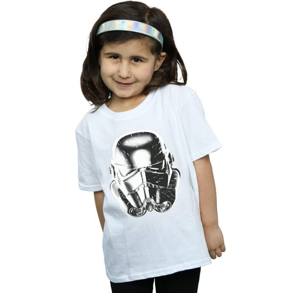 Star Wars Stormtrooper Warp Speed Hjälm T-shirt i bomull för flickor