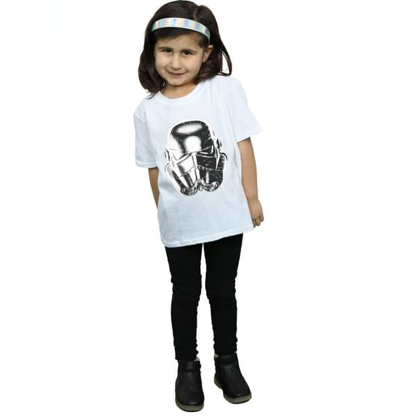 Star Wars Stormtrooper Warp Speed Hjälm T-shirt i bomull för flickor