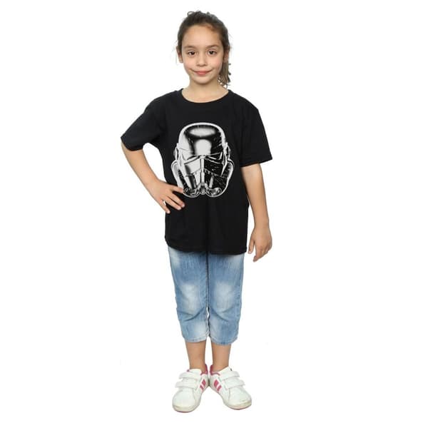 Star Wars Stormtrooper Warp Speed Hjälm T-shirt i bomull för flickor
