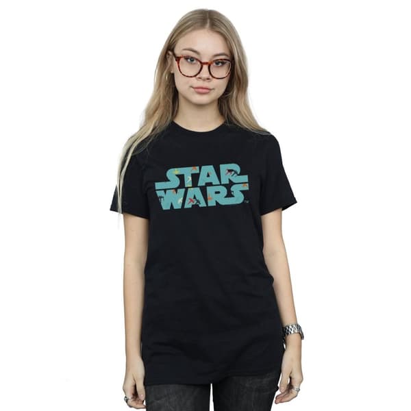 Star Wars Pojkvänströja i bomull med X-Wing-mönster och logotyp - dam/dam