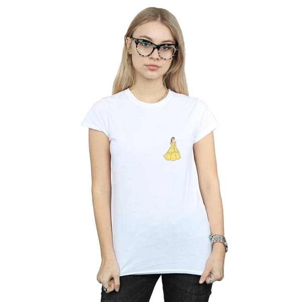 Disney Princess Womens/Ladies Belle Chest Cotton T-Shirt