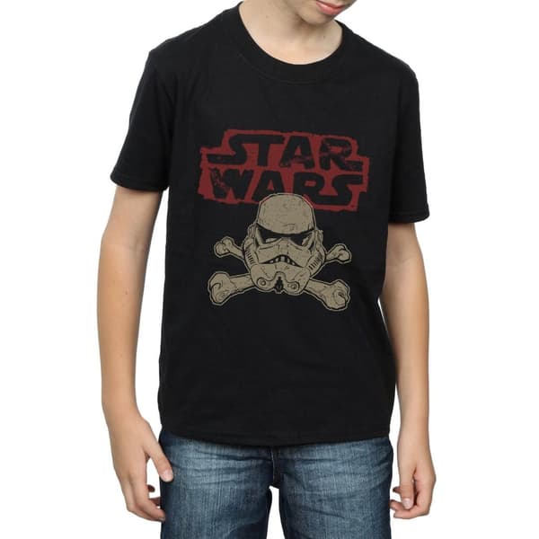 Star Wars T-shirt med Stormtrooper-skalle och logotyp för pojkar