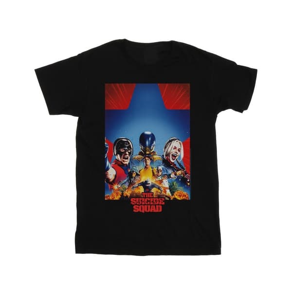 DC Comics The Suicide Squad Blue Star Poster T-shirt för herrar