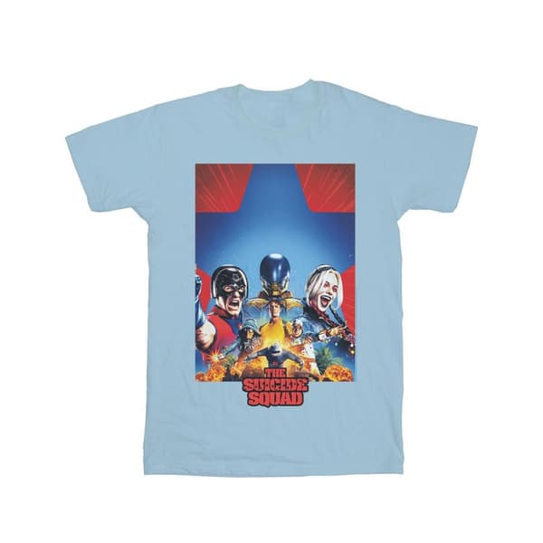 DC Comics Mens The Suicide Squad Blue Star Poster T-Shirt