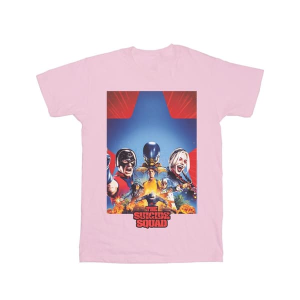 DC Comics Mens The Suicide Squad Blue Star Poster T-Shirt