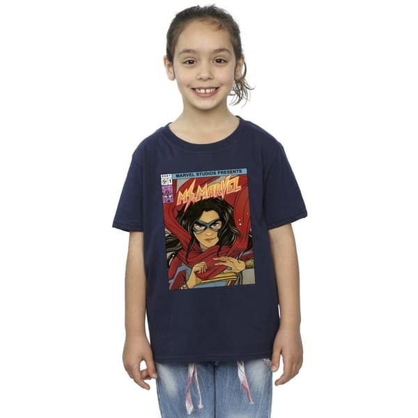 Marvel Ms Marvel Comic Poster T-shirt i bomull för flickor